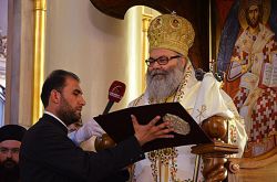 Enthronization of John X, Patriarch of Antioch. Damascus, Holy Cross Church