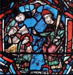 Chartres, stain-glass window