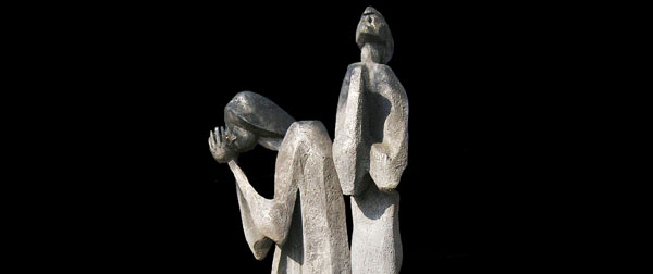 ANGELO BIANCINI, The prodigal son, Stone sculpture - h 200 cm ca., Castel Bolognese - Ravenna (Italy)
